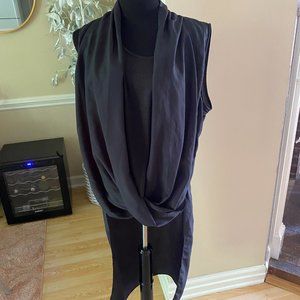 BCBGMaxazria Black Sleeveless Hi/Lo Top Size XL